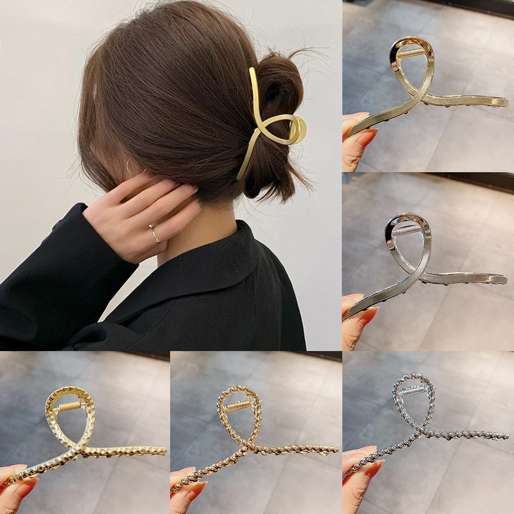 Women Geometric Hair Claw Clamps