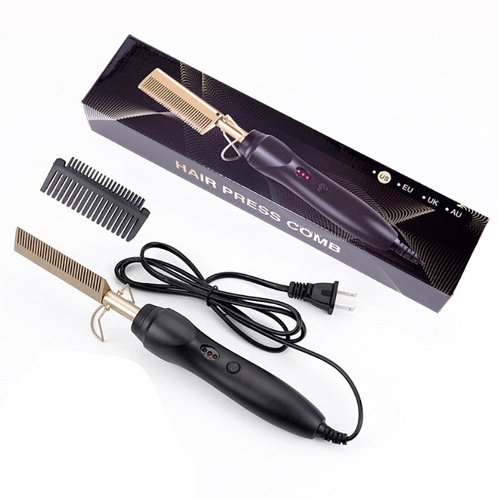 Heated Hair Straightener Comb