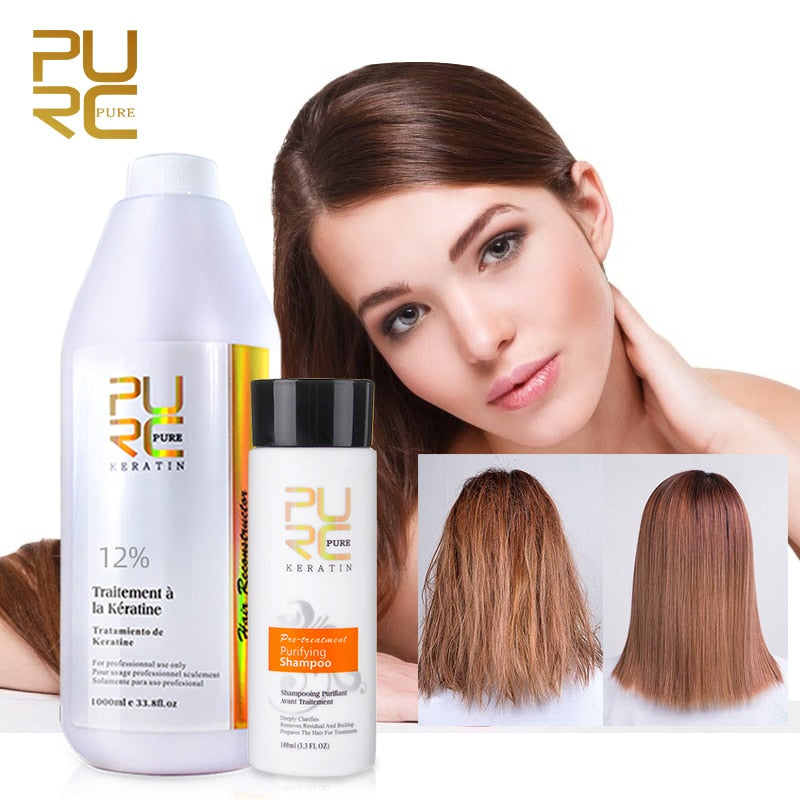 Hair Keratin Treatment Purifying Shampoo Set