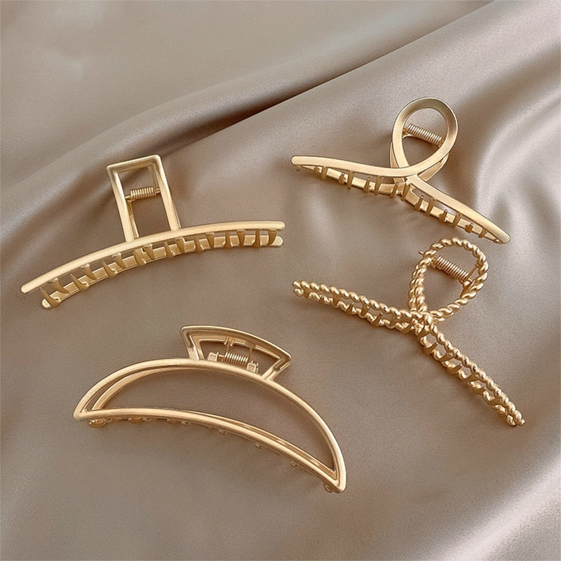 Women Geometric Hair Claw Clamps