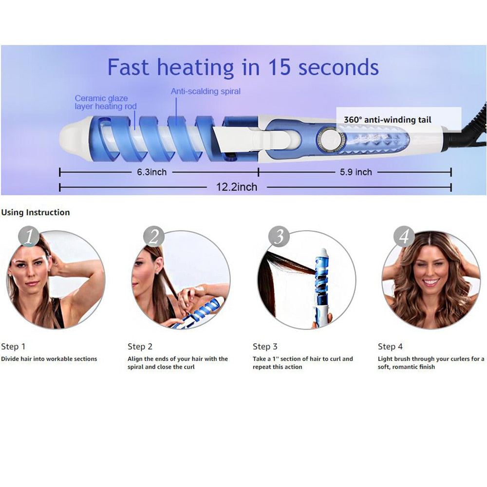 Professional Hair Salon Spiral Curl Styler