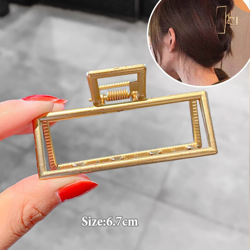 Women Geometric Hair Claw Clamps