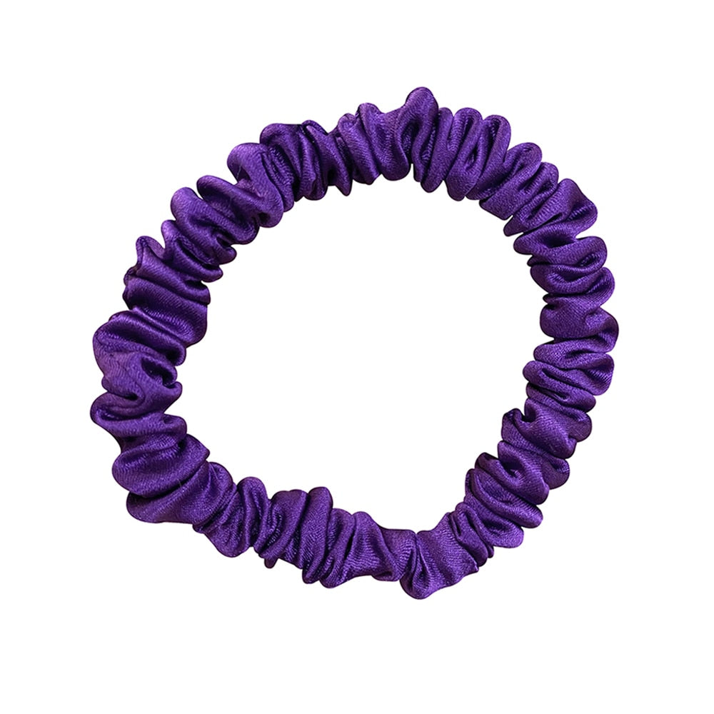 Women Solid Scrunchies Elastic Hair Bands