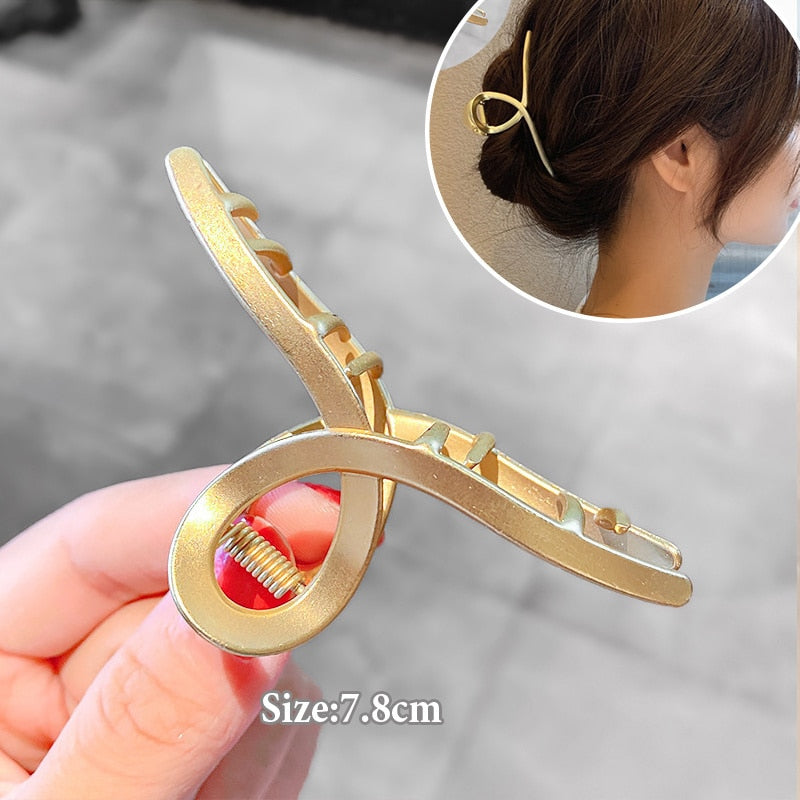 Women Geometric Hair Claw Clamps