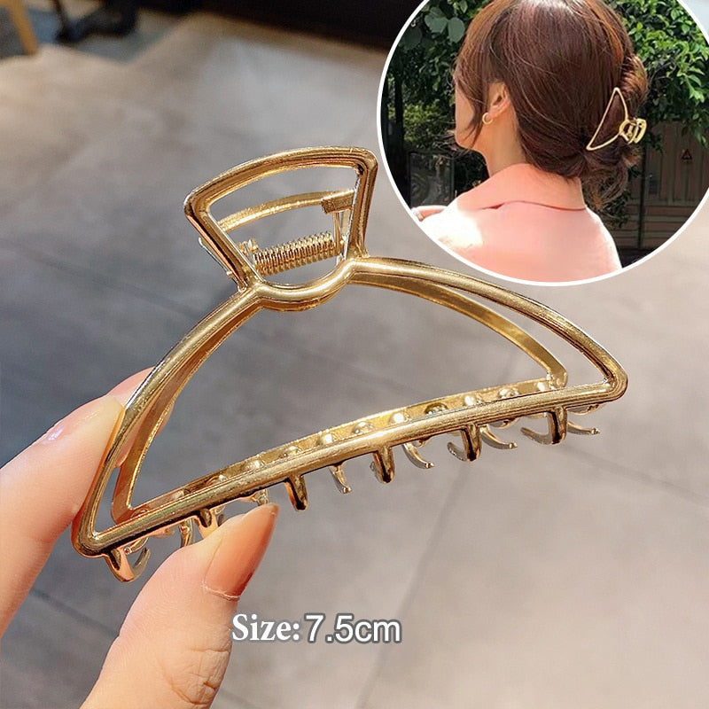 Women Geometric Hair Claw Clamps