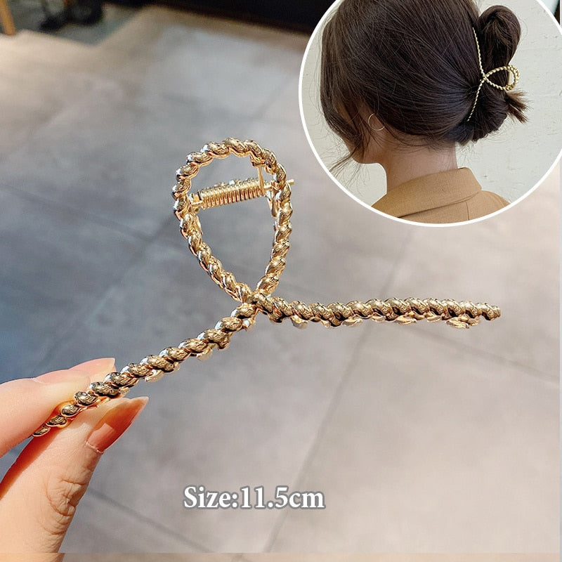 Women Geometric Hair Claw Clamps