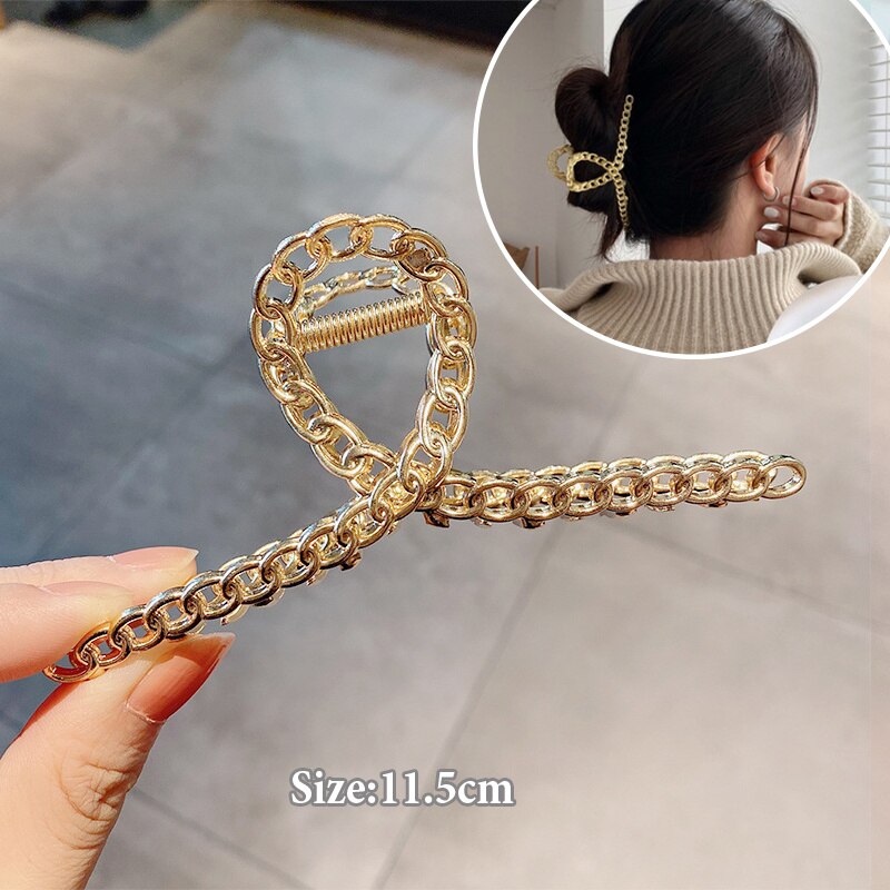 Women Geometric Hair Claw Clamps