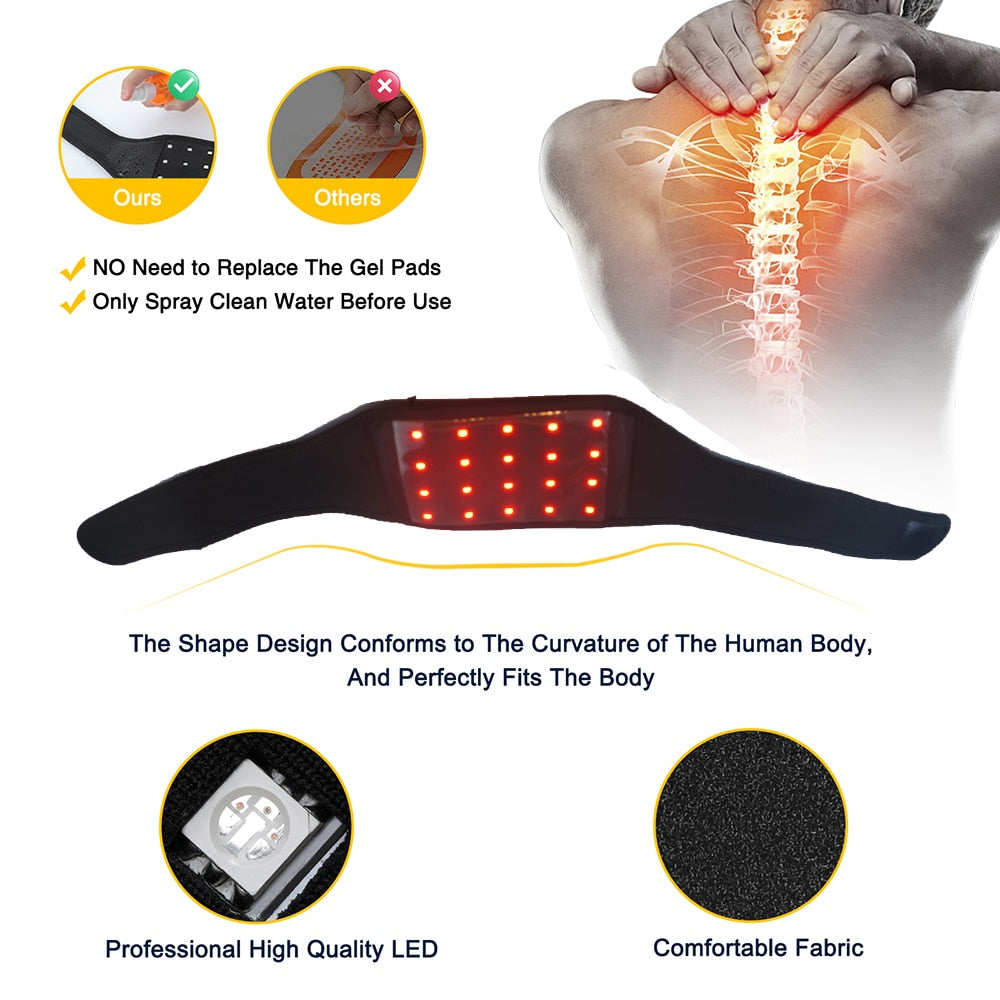 LED Red Light Therapy Pain massaging Neckband