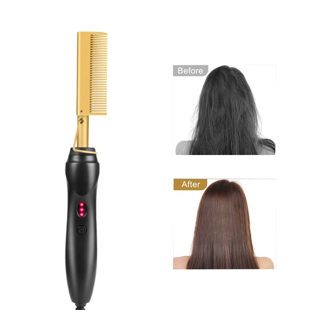 Heated Hair Straightener Comb