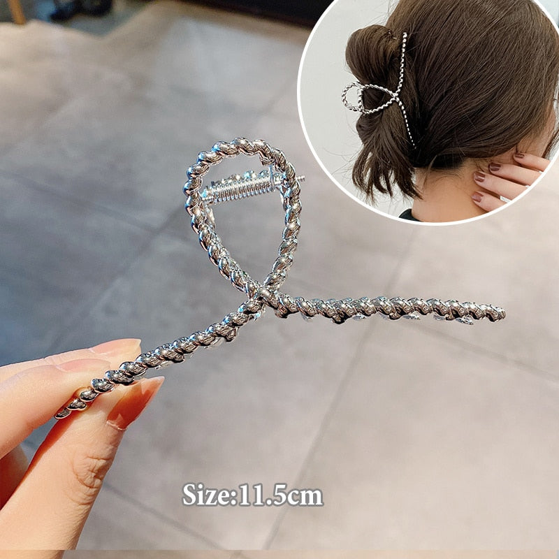 Women Geometric Hair Claw Clamps