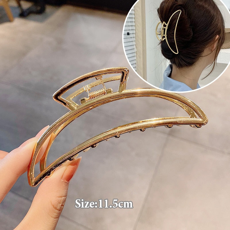 Women Geometric Hair Claw Clamps